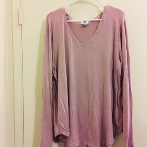 old navy blush pink long sleeve tee Sz 2X